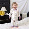 thumbnail image 2 of Toddler Girls Pajama Sets - Snug Fit Long Sleeve Shirring Sleepwear, Soft Breathable Kids Pjs,6-12 Months 12-24 Months 2t 3t 4t 5t 6t 7t 8t 9t Children(Purple,2-3 Years), 2 of 7