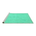 thumbnail image 2 of Ahgly Company Machine Washable Indoor Rectangle Abstract Turquoise Blue Modern Area Rugs, 2' x 3', 2 of 4