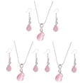 thumbnail image 4 of WORGEOUS Droplet Shaped Pink Rhinestone Jewelry Set, Alloy, 1.457 in, 1 Count, 4 of 8
