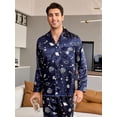 thumbnail image 4 of Ensemble de Vêtements de Maison Décontractés à Manches Longues Imprimé Complet pour Hommes, 4 of 5