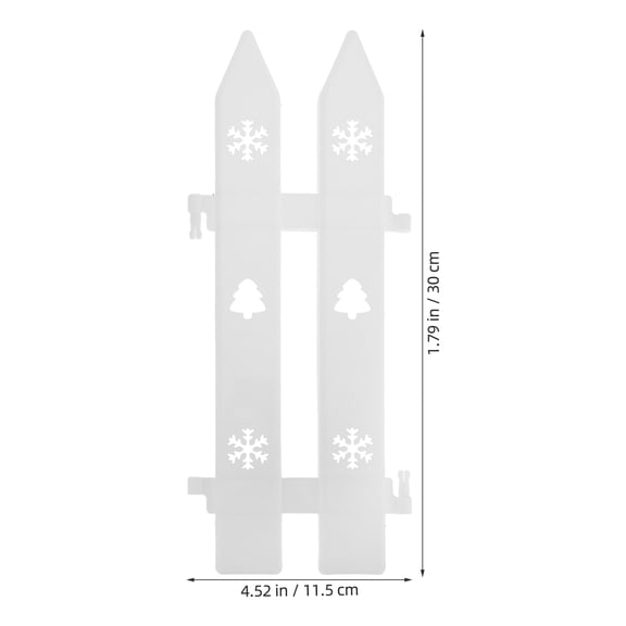 AURARMLET White Plastic Picket Garden Fence 15 Pieces Outdoor Yard Decoration