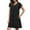 Black, variant on Babysbule Woman Summer Dresses Women's Fashion Sasual Cross Short Sleeves Round Neck Pocket Solid Color Dress