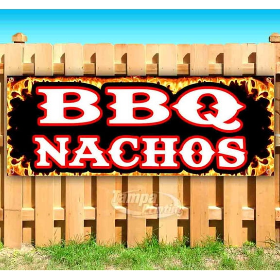 BBQ Nachos 13 oz Vinyl Banner With Metal Grommets