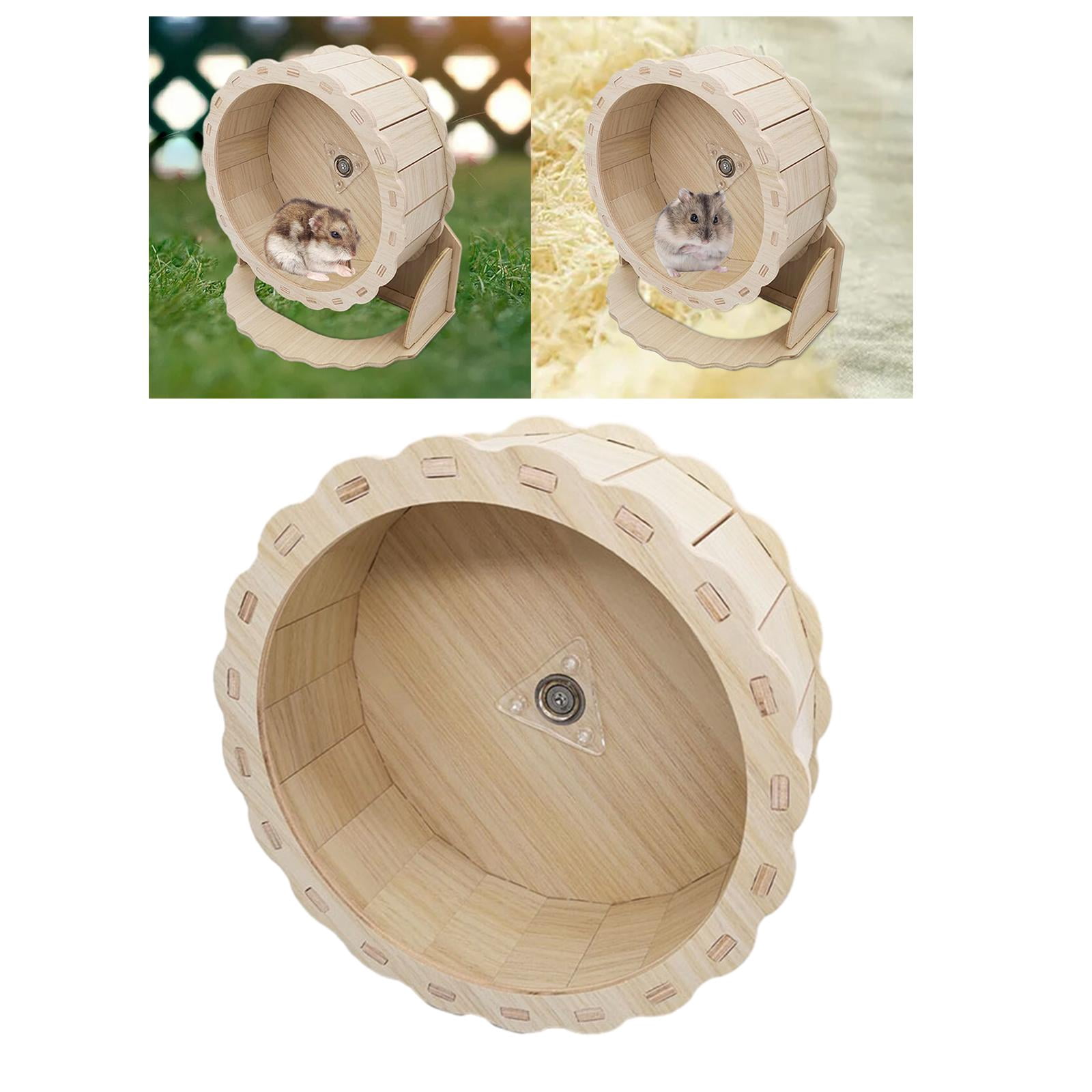 Bvdfgk Hamster Wooden Balance Bike Fitness Toy Exercise Wheels Silent Roller Silent for 19cmx7.5cm