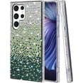 thumbnail image 4 of Compatible with Galaxy S23 Ultra Bling Case Cute Glitter Diamond for Women Girls Rhinestone Sparkle Shiny Crystal Bumper Luxury Protective Cover 3D Handmade Case for Galaxy S23 Ultra Green, 4 of 13