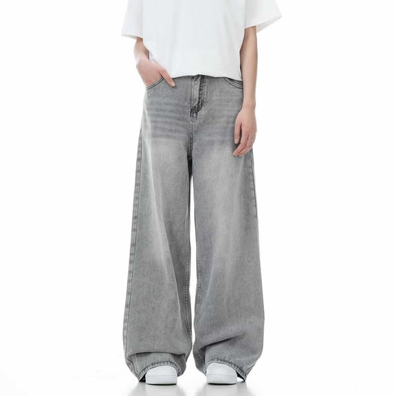 Xdegoge Baggy Jeans for Men Wide Leg Denim Pants Loose Fit Casual Y2K Streetwear Skate Trousers Classic Straight Vintage Everyday Comfy Bottoms