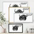 thumbnail image 4 of Designart 'Black and White Portrait Of Buffalo IV' Farmhouse Framed Canvas Wall Art Print, 4 of 5