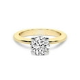 thumbnail image 4 of IGI Certified 5 Carat Round Shape Lab Grown Diamond Engagement Ring | 14K Yellow Gold | Cordelia Knife Edge Solitaire Diamond Ring | FG-VS1-VS2 Quality Friendly Diamonds, 4 of 7