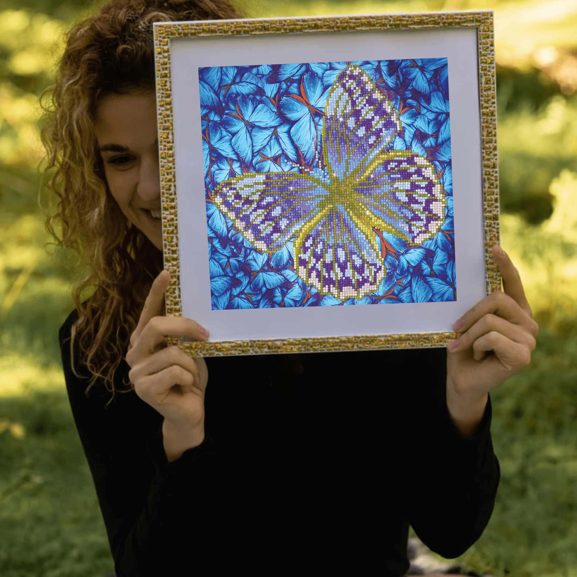 Diamond Dotz Flutterby Silver Butterflies Diamond Painting Kits for Adults - Diamond Art Kits a Relaxing Creative Craft Kit with Dotz Gems  12"x12"