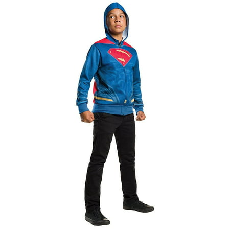 Justice League Boys Superman Dc Superhero Costume Hoodie Sweater