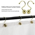 thumbnail image 4 of WSBArt 12pcs Gold Metal Shower Curtain Hooks, Rust Proof Shower Rings for Shower Curtain Liner, Hollow Ball Shower Hooks for Curtain Accessories and Bathroom Shower Rod, 4 of 6