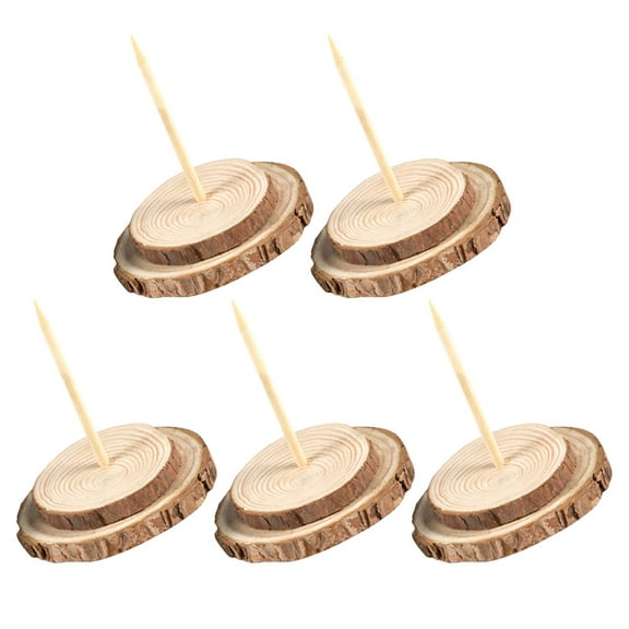 BESTYASH Beige Wooden Christmas Tree Stand Set, Secure Rustic Base for Artificial Trees, 5 Pieces Holiday Decor