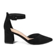 thumbnail image 3 of LuckLilac Women's Pointed Toe Pumps Block Heel Ankle Strap Adjustable Buckle Heels sandals Dress Shoes for Casual Party Daily Wear, 3 of 6