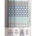 thumbnail image 6 of Boho Blue Aqua Sheer Curtains 96 Inch Length 2 Panels Set, Geometric Stripes Tribal Bohemia Retro Voile Window Treatment Semi Sheer Long Curtains Drapes for Bedroom/Living Room/Kitchen 52"x96"x2, 6 of 7