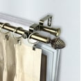 thumbnail image 2 of 13/16" Dia Adjustable 48-84 inch Double Curtain Rod with Dagan Finials - Antique Brass,(4767-484), 2 of 3