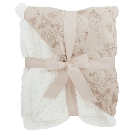 Sherpa Throw Blanket 40 X 40 Plush Fleece Reversible Floral Beauteous White Fuzzy Throw Blanket Sherpa Throw Blanket 40 X 40 Plush Fleece Reversible Floral Beauteous White Fuzzy Throw Blanket