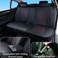 thumbnail image 5 of 2024 Car Seat Cover for Toyota Rav4 , Red Edge Car Seat Covers, Waterproof PU Leather 5 Piece Full Set Wear Resistance Suitable for All Seasons, Airbag-Compatible, 5 of 9