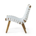 thumbnail image 6 of Morganton Rope Weave Outdoor Lounge Chair, Set of 2, White and Teak, 6 of 7