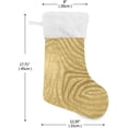 thumbnail image 2 of Coolnut 1 Pack Christmas Stockings 17.7 Inches Gold Animal Print Glitter Large Size Xmas Cable Stocking Gifts & Decorations for Family Holiday Xmas Party, 2 of 6
