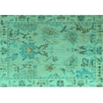 thumbnail image 1 of Ahgly Company Indoor Rectangle Abstract Turquoise Blue Modern Area Rugs, 5' x 8', 1 of 4