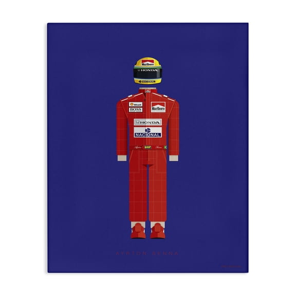 Stupell Industries Contemporary Ayrton Senna Famous People Characters Fashion Design Canvas Art, 24 x 30, by Fred Birchal