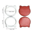 thumbnail image 2 of Unique Bargains 1 Pc Women Cat Style Makeup Mirror for Travel and Vacation Red, 2 of 5