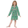 thumbnail image 6 of FORMRS Niños Bathrobe Unisex Hooded Robe Soft Plush Pajamas Sleepwear, Size 2-3T, Christmas Trees, 6 of 7