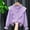 Purple, variant on Child Blouse Fashion Round Neck Shirts Spring Fall Long Sleeve Button-Down Tops Ruffle Collar Blouse for Child 5-13 Years(Z02#White,7 Years)