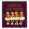 thumbnail image 3 of Ambesonne Animal Shower Curtain, Dancing Ballerina Words, 69"Wx75"L, Maroon and Marigold, 3 of 3