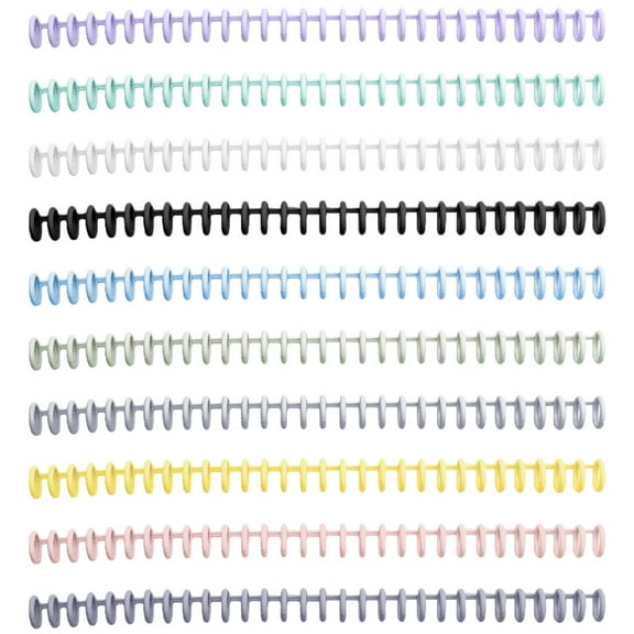 10Pcs Binding Spirals Loose-leaf Binding Coils Notebook Binding Spirals Cuttable Binder Rings