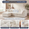 thumbnail image 2 of LazySunsets 112" Oversized Modular Sectional L Shaped Sofa, Wide & Deep Seat Boneless Cloud Couch With Multi-Purpose Round Pillow, No Assembly (White), 2 of 7