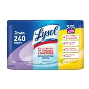 Lysol Disinfecting Cleaning Wipes, Variety Value Pack, 240ct (3x80ct)
