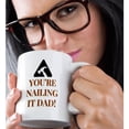 thumbnail image 2 of 3drose, Image of a Hammer with Text of Youre Nailing It Dad, 11oz Mug, 2 of 6