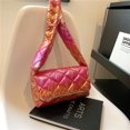 thumbnail image 4 of Bolsa de viaje de color degradado Bolsa acolchada de algodón acolchado simple para vacaciones de fin de semana, 4 of 9