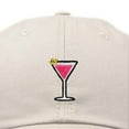thumbnail image 2 of Dalix Cosmo Embroidered Cap Cotton Cosmopolitan Baseball Cute Cool Dad Hat Womens in Beige, 2 of 5