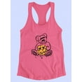 thumbnail image 3 of Teddy Bear Hand Drawn Smile Racerback Tank Women -Image by Shutterstock, Female x-Large, 3 of 4