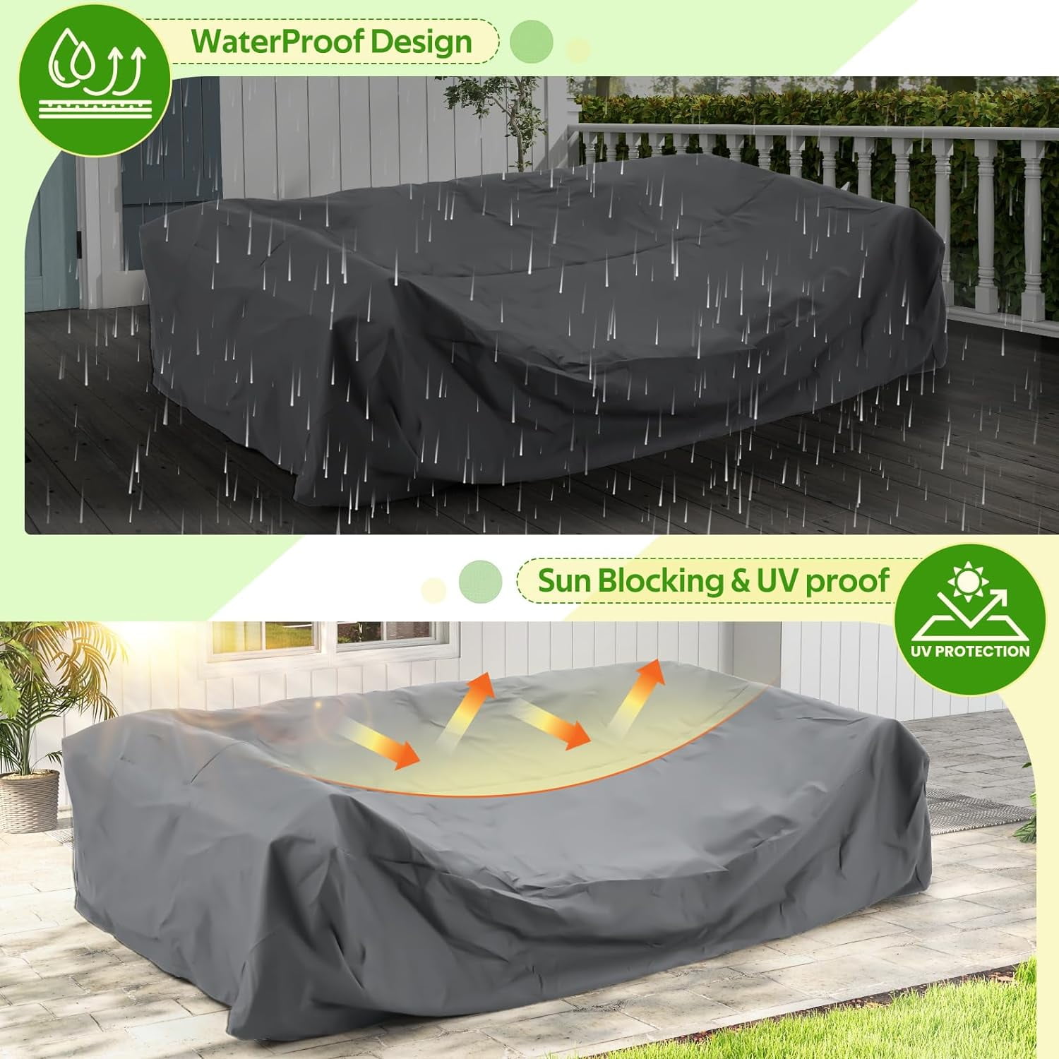 AECOJOY Aluminum Patio Furniture Sets with Waterproof Cloth Cover Outdoor Conversation Sets on Sale for Backyard,Blue