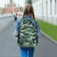 thumbnail image 6 of FORMRS Unisex Backpack Elementary School Travel Bookbag with Reflective Stripes, Forest Camouflage Pattern, 6 of 7