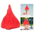 thumbnail image 4 of EeaseMX Peluca de genio con forma de llama, tocado para cosplay, trol, festival, carnaval, mascarada, festival, Halloween y bar (roja), 4 of 7