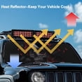 thumbnail image 5 of FUIALDOLG Goth Skull Raven Crow Windshield Sun Shade Sun Visor for Car Off-road Vehicle Front Window Keep Vehicle Cool Protect Your Car from UV Rays, 5 of 7