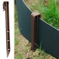 thumbnail image 2 of Landscape Edging Garden Stakes,Plastic Landscape Stakes,Landscaping Anchoring Spikes Heavy Duty Plastic Garden Netting Ground Stakes Brown for Edging & Terrace Board,1 PC,Brown, 2 of 4
