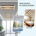 thumbnail image 4 of Modern Brown Fluorescent Light Covers for Ceiling Lights 4x2 feet,1 Pack Magnetic Light Filters for Classroom,Boho Contemporary Geometric Striped Fluorescent Light Shade Panel for Office School Drop, 4 of 9