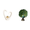 thumbnail image 1 of Figura de escritorio,Decoración de escritorio con forma de corazón para oficina o hogar,Figura de escritorio,Estatua de pavo real en estante,escritorio,decoración del hogar,Figuras, 1 of 8