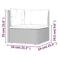 thumbnail image 2 of 10 Piece Patio Lounge Set with Cushions Gray Poly Rattan, 2 of 12