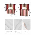 thumbnail image 5 of Red Pink Swag Kitchen Curtains Sets for Windows 24 Inch Length, Farmhouse Wood Grain Vintage Brown Striped Short Window Curtain Panels Swags Valances and Tiers 3 Piece Set for Cafe/Dining Room, 5 of 5