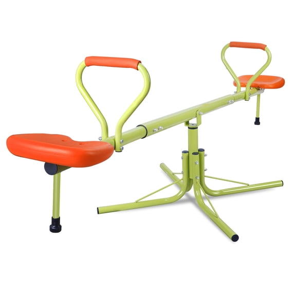 Durable 360° Swivel Kids Seesaw PVC Powder-coated steel UV-protected ages 3 to 7