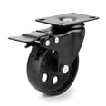 4-inch plate caster with double lock, cast iron rotating plate caster ...