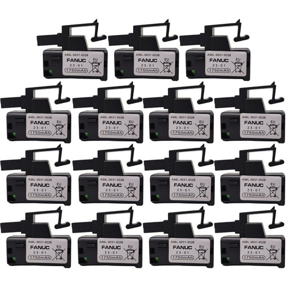 15 PCS 3V 1750mAh A98L-0031-0026 Battery For GE Fanuc A98L-0031-0026 / A02B-0309-K102 3 Volt PLC Battery