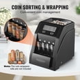 thumbnail image 5 of KFFKFF Automatic Coin Sorter and Counter for USD Coins, Handles 4 Denominations, Includes LCD Display, 200-Coin Capacity, with Coin Tubes and Storage Boxes, 5 of 9