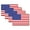 4x6 AM Flag 4PK, variant on Magnet Me Up American Flag Vinyl Magnet Decals, Opposing 2 Pk, 4x6 Inches